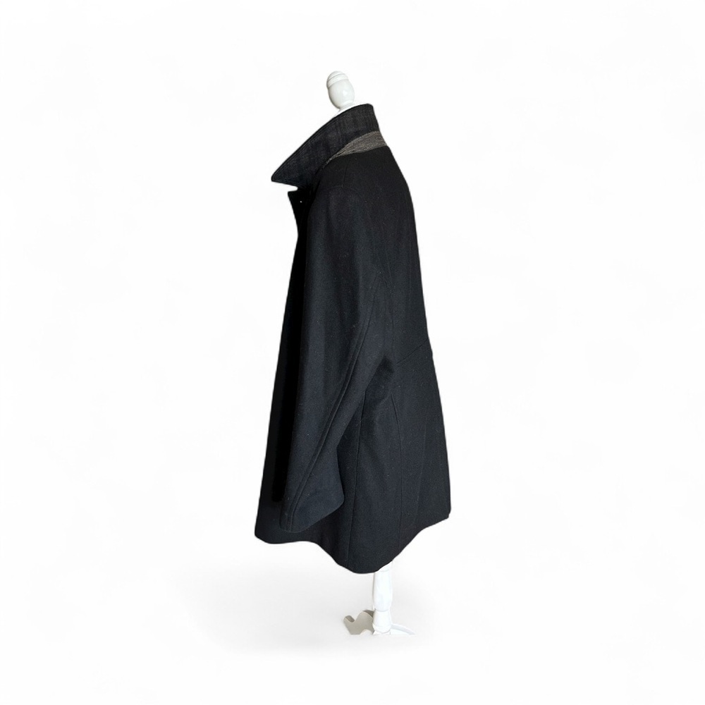 Wool Classic Black Men's Coat - Medium - Picture 4 of 15